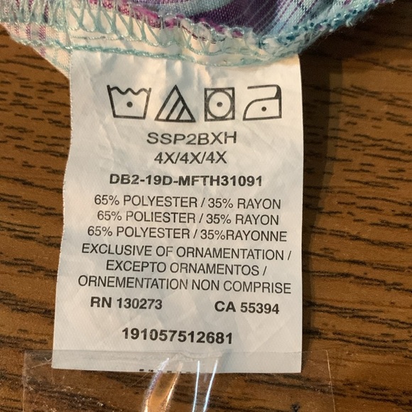 Lee Riders Short/Cap Sleeve Button up Blouse Western Style Plaid Size 4X - Picture 8 of 9